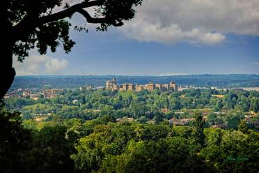 View over parkland to Windsor Castle