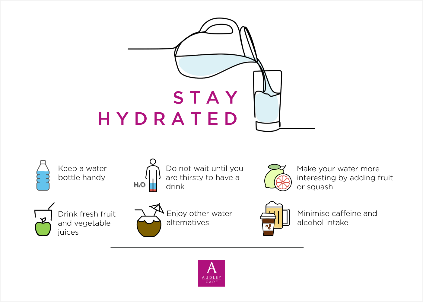 Top tips to stay hydrated Audley Villages