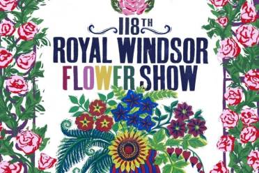 Poster for the 118th Royal Windsor Flower Show, featuring colorful flowers and text with the event date: Saturday 7 June 2025.
