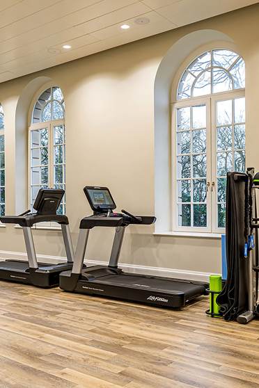 Gym with fitness equipment