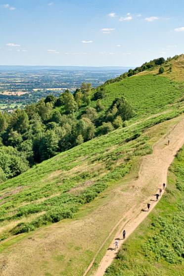 Hilltop path on a summer day