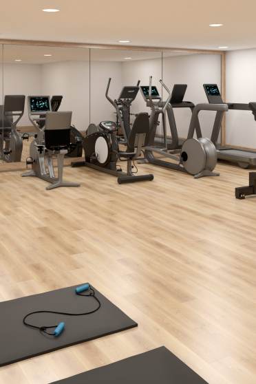 Gym with equipment