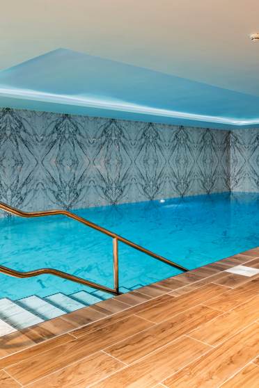 Indoor pool with Doric columns