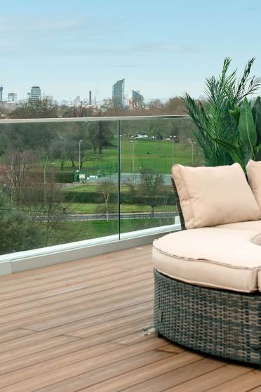 Terrace with panoramic view of London