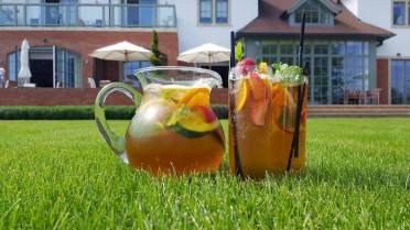 Pimms on the lawn at Chalfont Dene