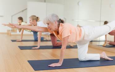 Yoga and pilates classes for over 50s