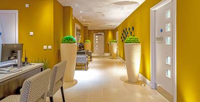 Reception desk in spa area