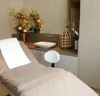 Chaise longue in a spa treatment room