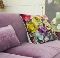 Monogrammed soft furnishings and art pieces