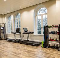 Gym with fitness equipment