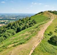 Hilltop path on a summer day