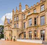 Pale stone building in Victorian-Gothic style