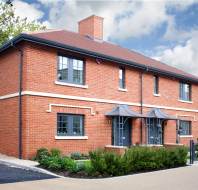 Newly built retirement cottages made of brick