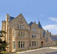 Exterior of a Victorian Gothic stone building