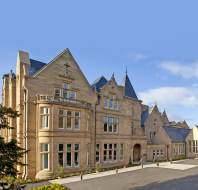 Exterior of a Victorian Gothic stone building