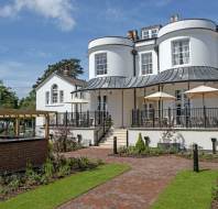 Exterior of a Victorian building from grounds