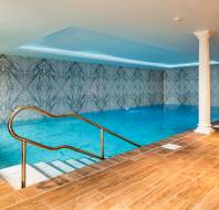 Indoor pool with Doric columns