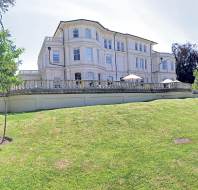 Panorama of main house and terrace