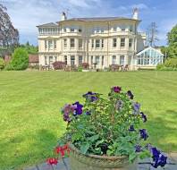 View of main house with pot plant