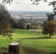 Stately home with landscaped grounds