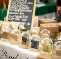 Artisan soaps on a stall