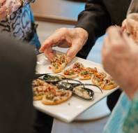 Guests invited to take a canapé