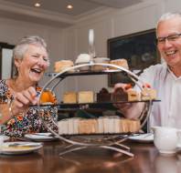 Owners enjoying afternoon tea in Bristol retirement village