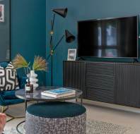 Modern lounge with TV table
