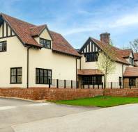 Modern cottages with Tudor stylings