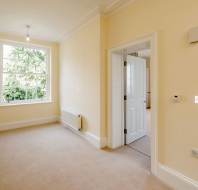 Hallway with sash window