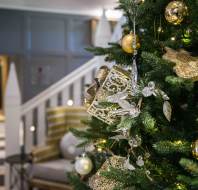 Baubles on a Christmas tree