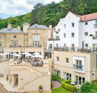 Retirement village on wooded hillside