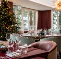 Christmas decorations at Aldwyn's restaurant