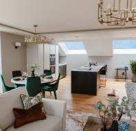 Modern fitted kitchen with island