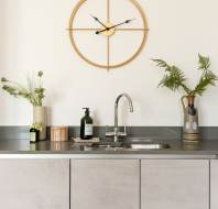 Kitchen units and feature clock