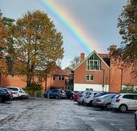 Chalfont Dene retirement village Autumn rainbow