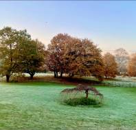 Autumn sunrise at Mote House retirement village in Kent