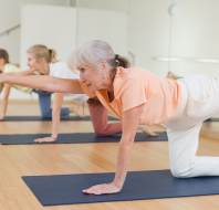 Yoga and pilates classes for over 50s