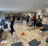 Pumpkin workout with Elaina, at Audley Wycliffe Park