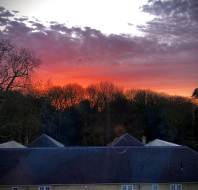 Golden hour at Audley Mote House, as captured by team member Bibiana Taylor