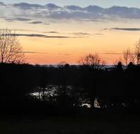 Golden hour at Audley Mote House, as captured by team member Bibiana Taylor