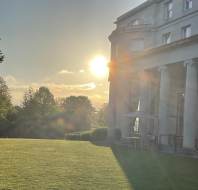 Golden hour at Audley Mote House, as captured by team member Bibiana Taylor