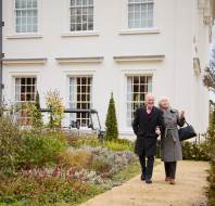 Owners walking the grounds at Sunningdale Park