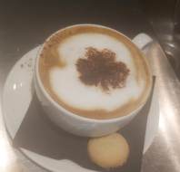St Patrick's Day themed coffee at Clevedon event