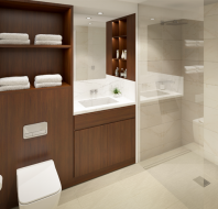 CGI of a typical Nightingale Place bathroom