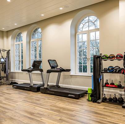 Gym with fitness equipment