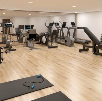 Gym with equipment