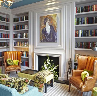Victorian interior of a luxury library