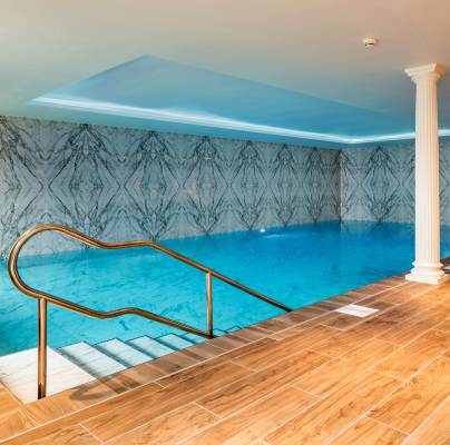 Indoor pool with Doric columns