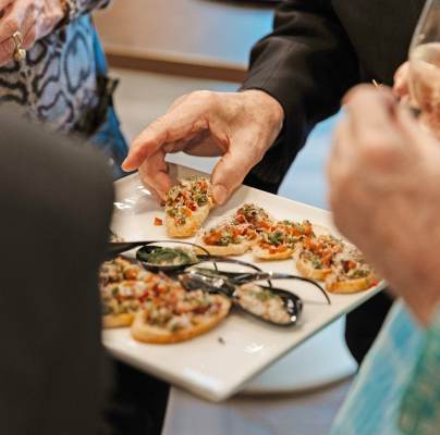 Guests invited to take a canapé